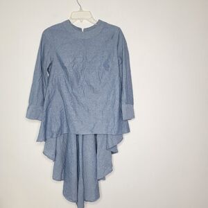 Vamp Cascading Hem Top Size Medium